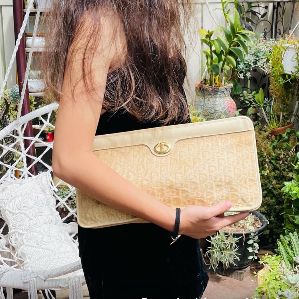 Dior VINTAGE Monogram XL Clutch 🫶🏻 RARE! gucci chanel CHRISTIAN DIOR